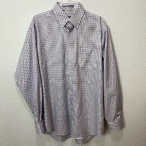 Forsyth of Canada Men’s Tattersall Check Button Down Shirt Size 16.5 34/35